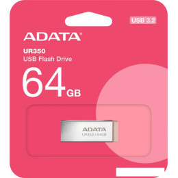 USB Flash ADATA UR350 64GB UR350-64G-RSR/BG (серебристый/коричневый)