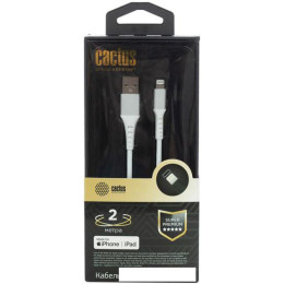Кабель CACTUS USB Type-A - Lightning CS-LG.USB.A-2 (2 м, белый)