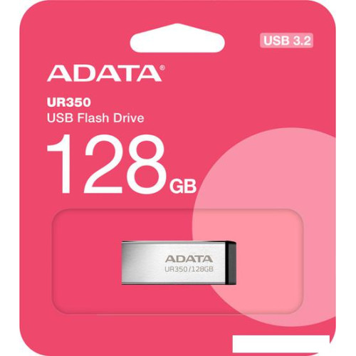 USB Flash ADATA UR350 128GB UR350-128G-RSR/BK (серебристый/черный)