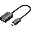 Адаптер Ugreen US249 USB Type-A - miniUSB (0.1 м, черный)