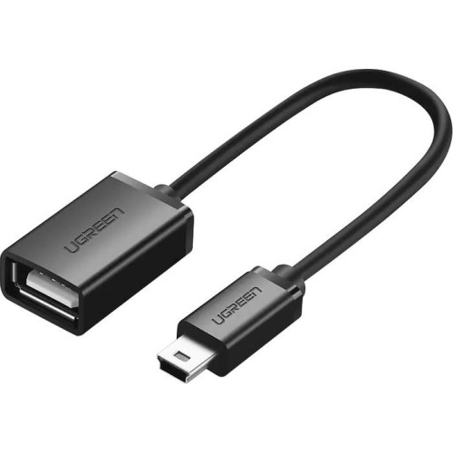 Адаптер Ugreen US249 USB Type-A - miniUSB (0.1 м, черный)