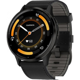 Умные часы Garmin Venu 3 (черный, с кожаным ремешком)