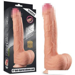 Гигантский фаллоимитатор (фистинг) Lovetoy Dual Layered Silicone Cock 28 см LV411011