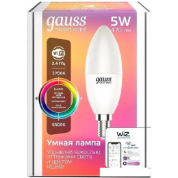 Светодиодная лампочка Gauss Smart Home E14 5 Вт 2700-6500K 1190112