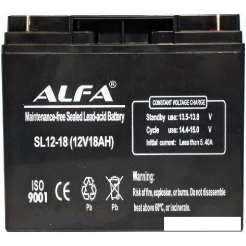 Аккумулятор для ИБП ALFA SL12-18 (12V-18Ah)