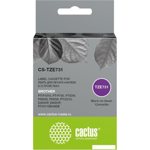 Картридж CACTUS CS-TZE731 (аналог Brother TZE731)