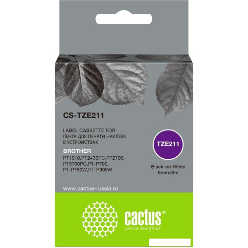 Картридж CACTUS CS-TZE211 (аналог Brother TZE211)