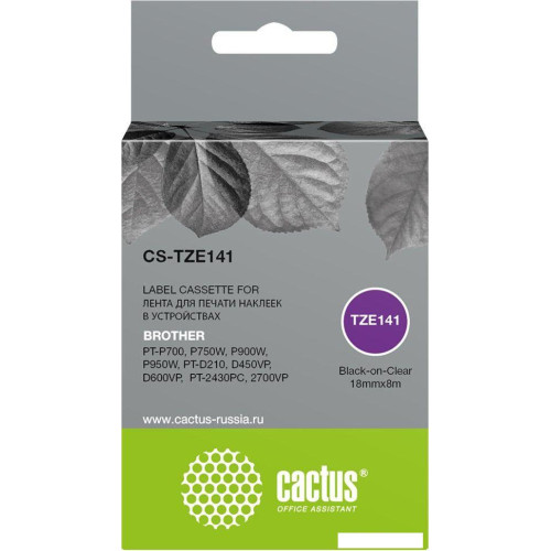 Картридж CACTUS CS-TZE141 (аналог Brother TZE141)