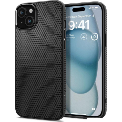 Чехол для телефона Spigen Liquid Air для iPhone 15 ACS06790 (черный)