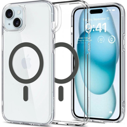 Чехол для телефона Spigen Ultra Hybrid (MagFit) для iPhone 15 ACS06804 (серый)