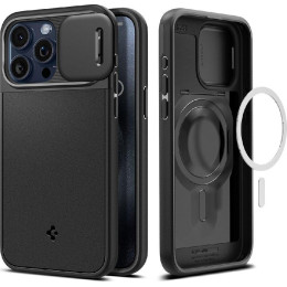 Чехол для телефона Spigen Optik Armor (MagFit) для iPhone 15 Pro ACS07184 (черный)
