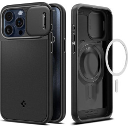 Чехол для телефона Spigen Optik Armor (MagFit) для iPhone 15 Pro Max ACS06599 (черный)