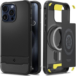 Чехол для телефона Spigen Rugged Armor (MagFit) для iPhone 15 Pro ACS06703 (черный)