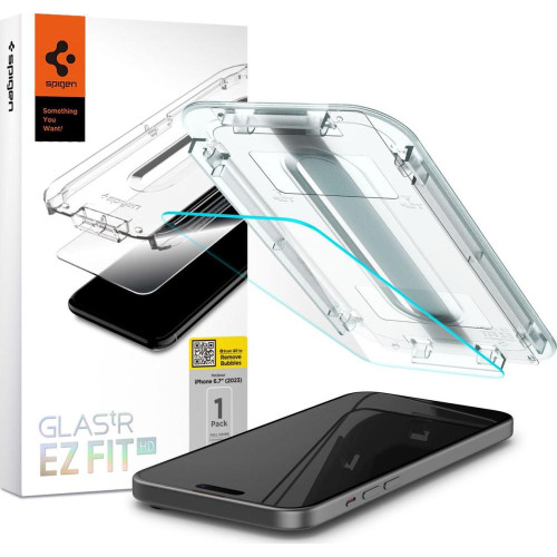 Защитное стекло Spigen Glass TR EZ Fit для iPhone 15 Plus AGL06887