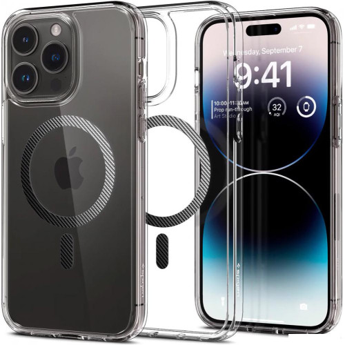 Чехол для телефона Spigen Ultra Hybrid iPhone 14 Pro Max MagFit ACS04827 (carbon fiber)
