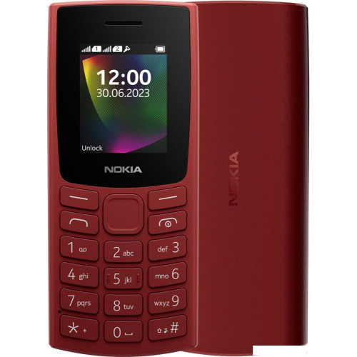 Кнопочный телефон Nokia 106 (2023) Dual SIM TA-1564 (красный)