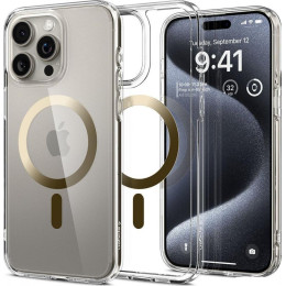 Чехол для телефона Spigen Ultra Hybrid (MagFit) для iPhone 15 Pro ACS06718 (золотой)