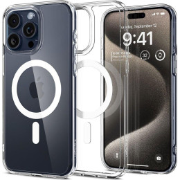 Чехол для телефона Spigen Ultra Hybrid (MagFit) для iPhone 15 Pro Max ACS06576 (белый)