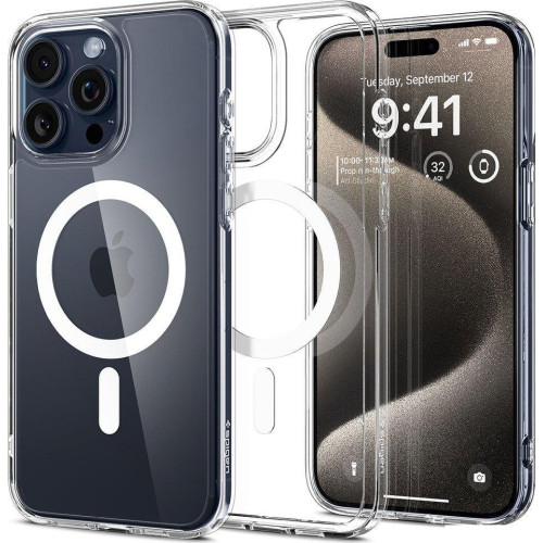 Чехол для телефона Spigen Ultra Hybrid (MagFit) для iPhone 15 Pro Max ACS06576 (белый)