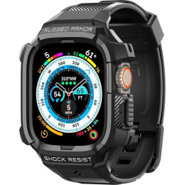 Ремешок Spigen Rugged Armor Pro для Apple Watch Ultra (49 мм) (черный)