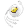 Кабель Baseus CB000063 USB Type-A - Lightning/USB Type-C/microUSB (1.1 м, белый)