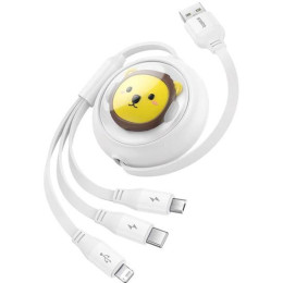 Кабель Baseus CB000063 USB Type-A - Lightning/USB Type-C/microUSB (1.1 м, белый)