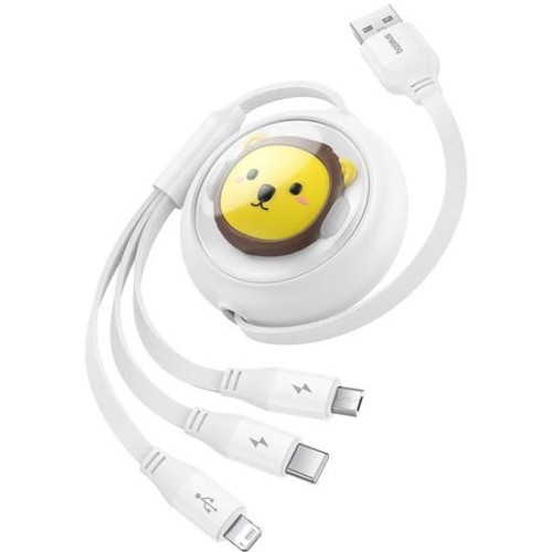 Кабель Baseus CB000063 USB Type-A - Lightning/USB Type-C/microUSB (1.1 м, белый)