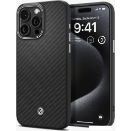 Чехол для телефона Spigen Enzo Aramid для iPhone 15 Pro Max ACS07044 (черный)