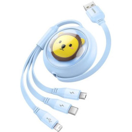 Кабель Baseus CB000063 USB Type-A - Lightning/USB Type-C/microUSB (1.1 м, синий)