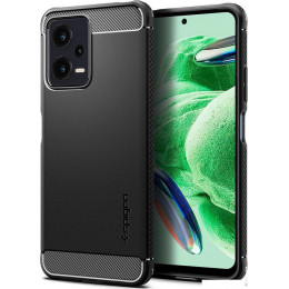 Чехол для телефона Spigen Rugged Armor для Xiaomi Redmi Note 12 5G/POCO X5 5G ACS05787 (черный)