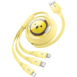 Кабель Baseus CB000063 USB Type-A - Lightning/USB Type-C/microUSB (1.1 м, желтый)