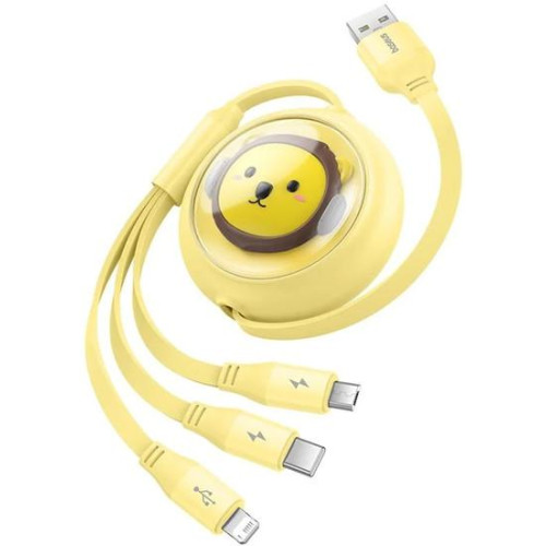 Кабель Baseus CB000063 USB Type-A - Lightning/USB Type-C/microUSB (1.1 м, желтый)
