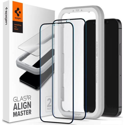 Защитное стекло Spigen ALM Glas FC для iPhone 12/iPhone 12 Pro AGL01802 (2шт)