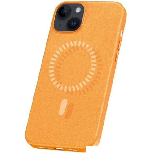 Чехол для телефона Baseus Fauxther для iPhone 15 660152094B (оранжевый)