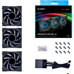 Набор вентиляторов Lian Li Uni Fan TL LCD 120 Reverse Triple Pack G99.12TLLCD3B.R0