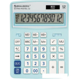 Бухгалтерский калькулятор BRAUBERG Extra Pastel-12-LB 250486 (голубой)