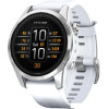 Умные часы Garmin Epix Pro Gen 2 Standard 42 мм (серебро/белый камень)