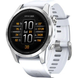 Умные часы Garmin Epix Pro Gen 2 Standard 42 мм (серебро/белый камень)