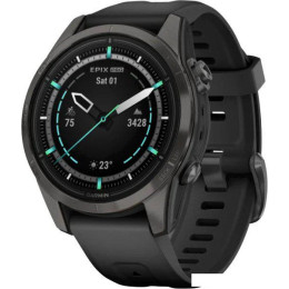 Умные часы Garmin Epix Pro Gen 2 Sapphire 42 мм (карбоново-серый титан/черный)