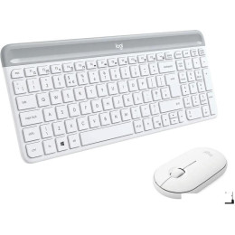Офисный набор Logitech MK470 Slim Wireless Combo 920-009207 (белый)
