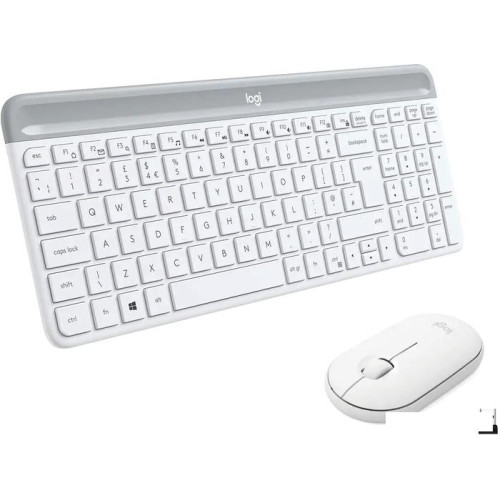 Офисный набор Logitech MK470 Slim Wireless Combo 920-009207 (белый)