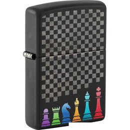 Зажигалка Zippo Chess Pieces Black Matte 48662