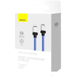 Кабель Baseus CoolPlay Series USB Type-C - Lightning (2 м, голубой)