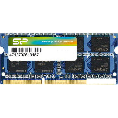 Оперативная память Silicon-Power 8GB DDR3 SO-DIMM PC3-12800 (SP008GBSTU160N02)
