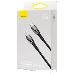 Кабель Baseus Glimmer Series USB Type-C - Lightning (2 м, черный)
