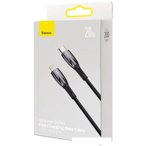 Кабель Baseus Glimmer Series USB Type-C - Lightning (2 м, черный)