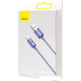 Кабель Baseus Crystal Shine USB Type-A - Lightning (2 м, фиолетовый)