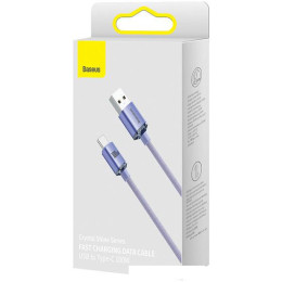 Кабель Baseus Crystal Shine USB Type-A - USB Type-C (1.2 м, фиолетовый)