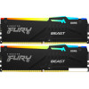 Оперативная память Kingston FURY Beast RGB 2x32ГБ DDR5 6400 МГц KF564C32BBAK2-64