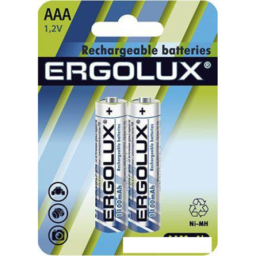 Аккумулятор Ergolux AAA 1100 mAh 2 шт. NHAAA1100BL2